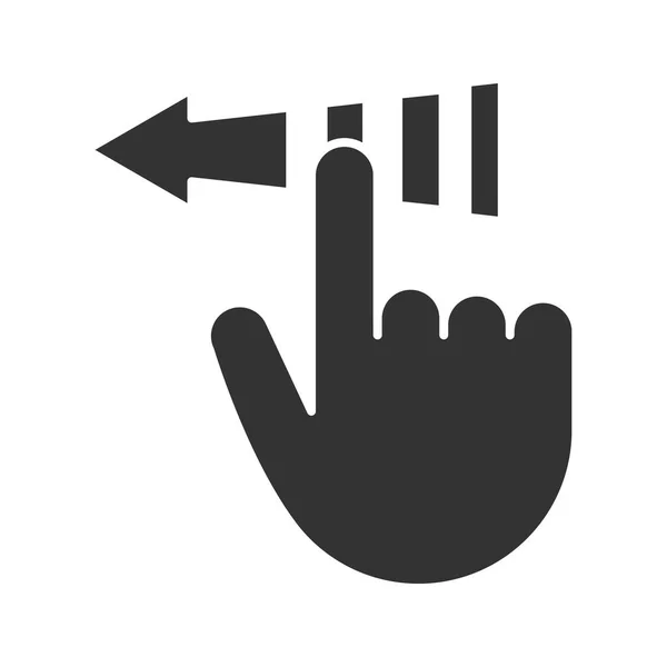 白色背景上的滑动触摸手势标志符号图标 — 图库矢量图片