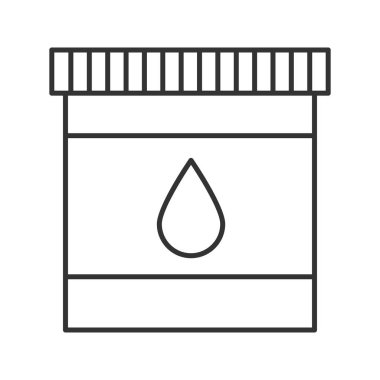 Yazıcı kartuşu mürekkep doğrusal simgesi beyaz arka plan üzerinde