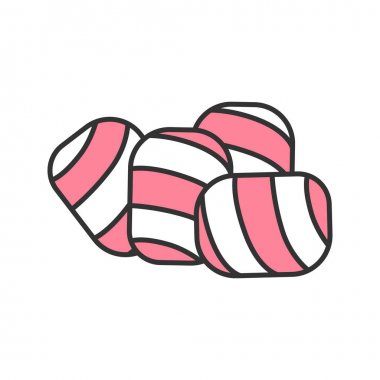 Bükülmüş hatmi renk simgesi. İzole vektör çizim