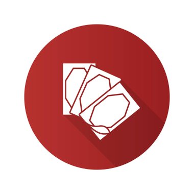 Dövme onarım etiket düz tasarım uzun gölge glif simgesi. Tıbbi sıva. Dövme bariyer film. Vektör siluet çizimi