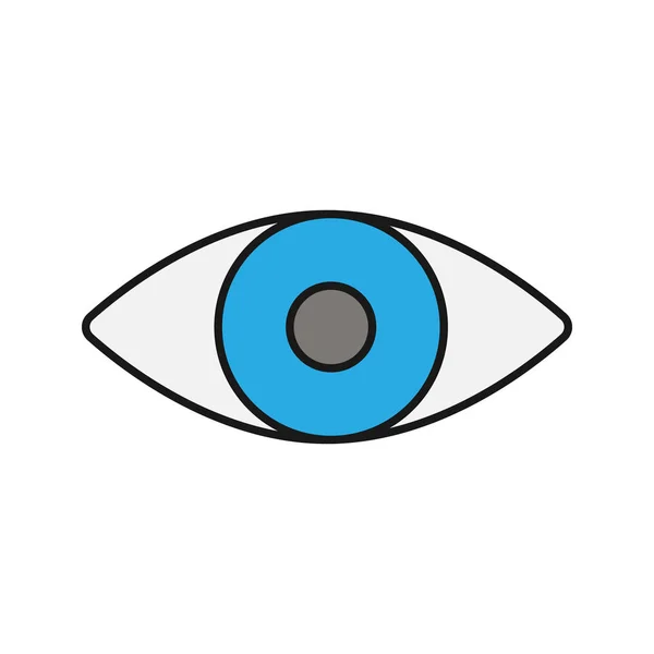 Icono Color Ojos Humano Oftalmología Buena Visión Ilustración Vectorial Aislada — Vector de stock