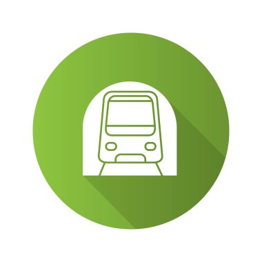 Metro düz tasarım uzun gölge glif simgesi