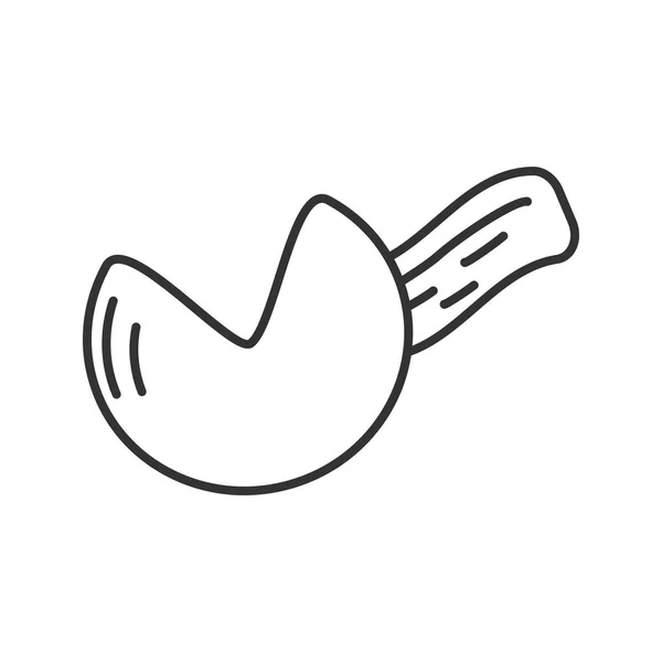 Fortune Cookie Icône Linéaire Sur Fond Blanc — Image vectorielle