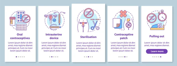 Sexo Seguro Onboarding Tela Página Aplicativo Móvel Com Conceitos Lineares —  Vetores de Stock