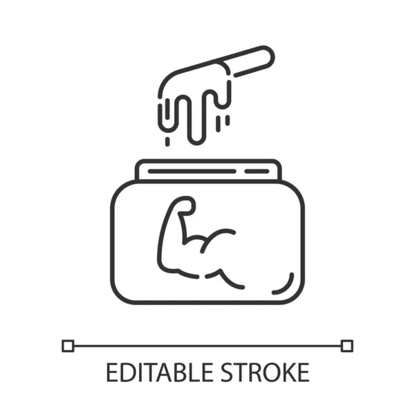 Икона Восковой Фигуры Натуральный Холодный Воск Банке Лопаткой Удаление Волос — стоковый вектор