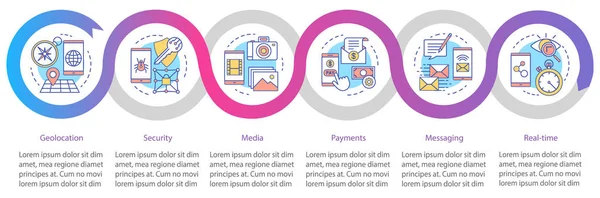 Software Ontwikkeling Vector Infographic Template Zakelijke Presentatie Design Elementen Datavisualisatie — Stockvector