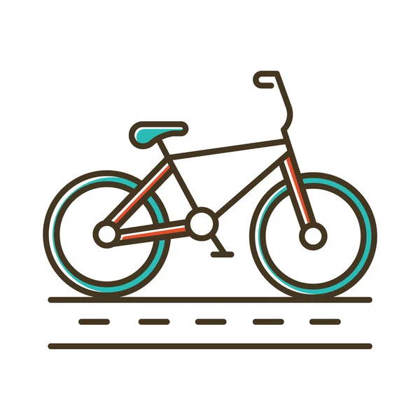 Track Cycling Color Icon Bicycle Cycle Lane Bike Path Time — 스톡 벡터