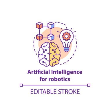 Robot konsept ikonu için yapay zeka. Akıllı Hesapla