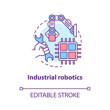 Endüstriyel robot konsept ikonu. Teknoloji fikri zayıf 
