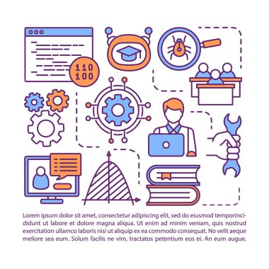 Robotik kursları makale sayfa vektör şablonu. Robot oluşturma