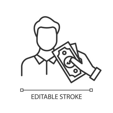 Nakit doğrusal ikonu ödünç alıyorum. Borç para vermek. Krediyi öde..