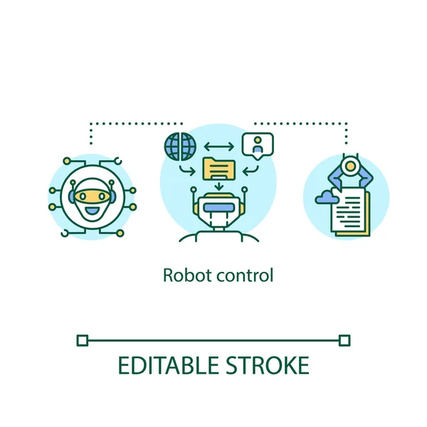 Icono de concepto de control de robot. Clasificación de datos web. Robótica pro — Vector de stock