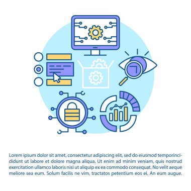 Yazılım denemesi makale sayfası vektör şablonu. Kullanılabilirlik analizi