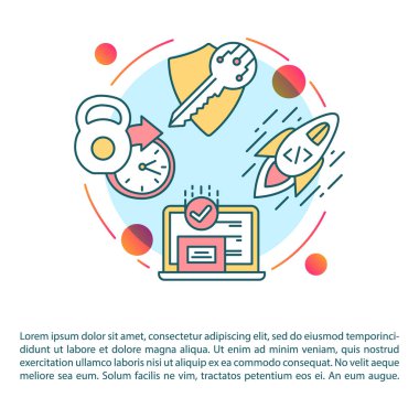 Yazılım denemesi makale sayfası vektör şablonu. Performans analizi