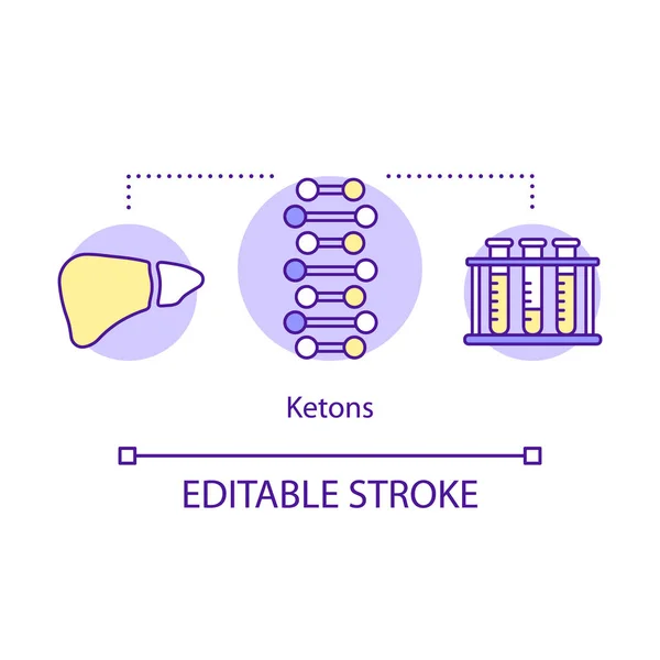 Ketons Konzept-Symbol. Keto Diät Idee dünne Linie Illustration. keto — Stockvektor