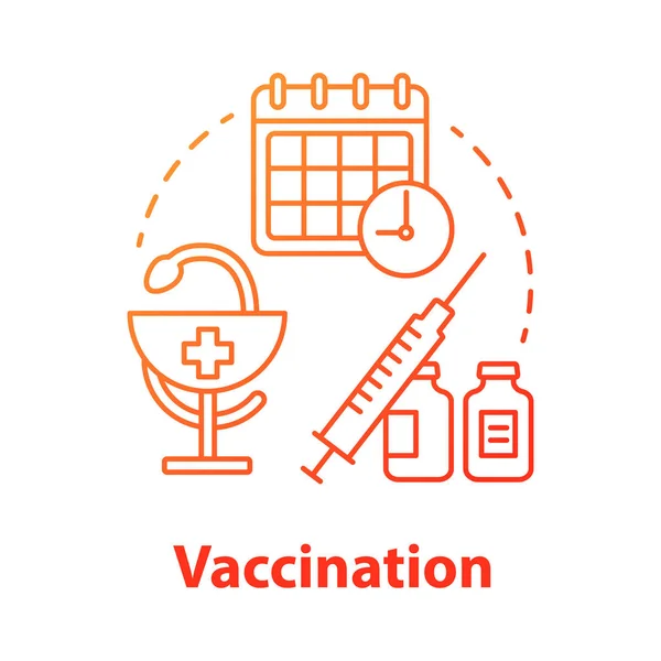 Vaccinazione icona concetto rosso. Sesso sicuro. Iniezione medica per — Vettoriale Stock