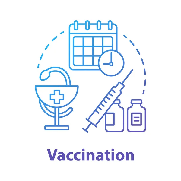 Вакцинація синя піктограма концепції. Безпечний секс. Медична ін'єкція. Фарі — стоковий вектор