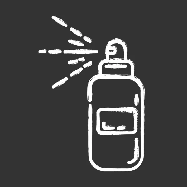 Body spray fles krijt pictogram. Depilatie, wassen nazorg vochtig — Stockvector