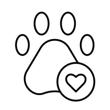 Evcil hayvanlar doğrusal simgeye izin verir. Hayvanlara hoş geldin. Hayvan dostu bölge. Veteriner kliniği. Sığınak, hayvanlar için otel. İnce çizgili çizim. Contour sembolü. Vektör izole çizim. Düzenlenebilir vuruş