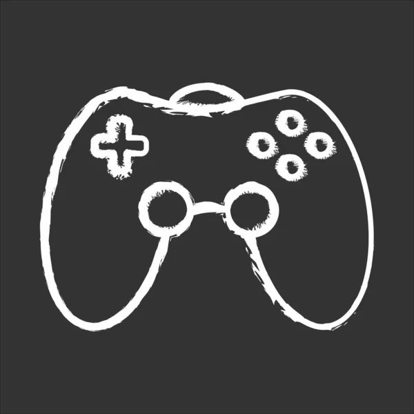 Icône Craie Salle Jeux Une Manette Contrôleur Jeu Vidéo Aire — Image vectorielle