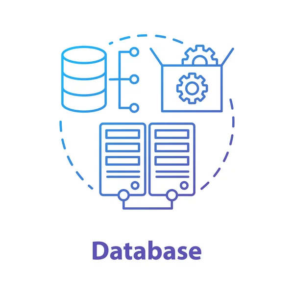 Database Concept Icon Software Development Tools Idea Thin Line Illustration — Stock Vector