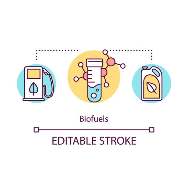 Bioüzemanyag Koncepció Ikon Megújuló Energia Biomérnöki Etanol Üzemanyag Biodízelgyártás Értékesítés — Stock Vector