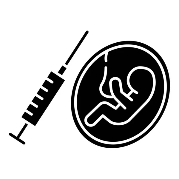 Glyphe Avortement Forcé Icône Grossesse Involontaire Bébé Dans Ventre Maternel — Image vectorielle