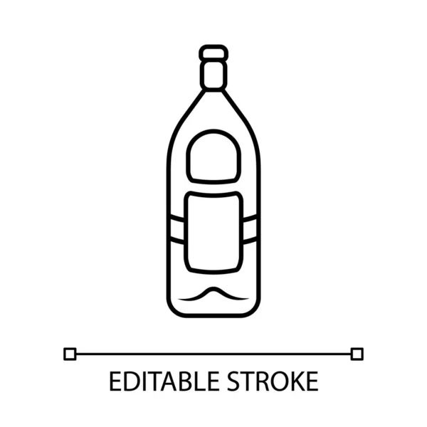 위스키 아이콘 등고선 윤곽그리기 발작을 일으키다 — 스톡 벡터
