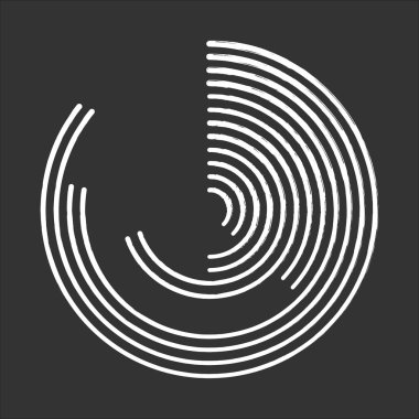 Kutup saati tebeşir ikonu. Bilgi toplama şeması. İlerleme g