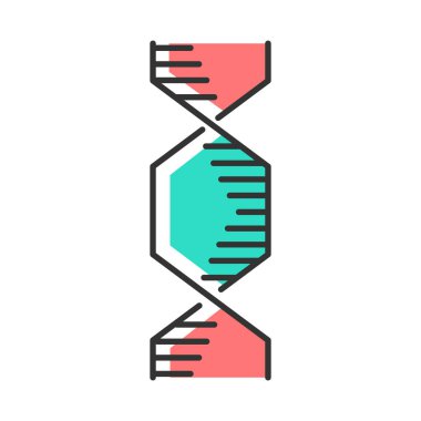 Altıgen DNA sarmal renk simgesi. Deoksiribonükleik, nükleik asit