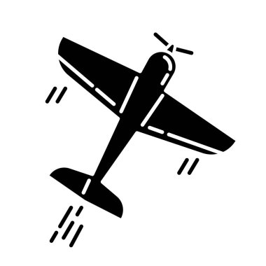 Aerobatik kabartma simgesi. Aerobatik manevralar ve dublör uçuşları. Hava