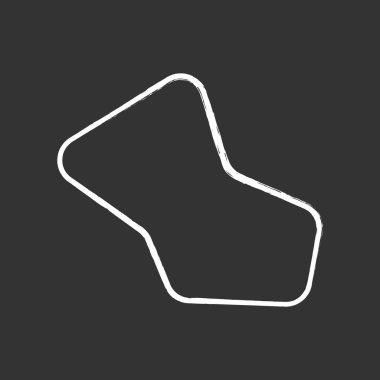 Geometrik figür tebeşir simgesi. Akışkan soyut şekil. Dekoratif fl