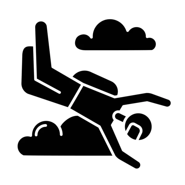 跳伞冰柱图标。 跳伞 免费的把戏。 跳伞跳伞 — 图库矢量图片
