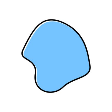 Geometrik şekil renk simgesi. Akışkan soyut şekil. Dekoratif si