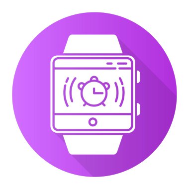 Alarm saati smartwatch fonksiyonu mor düz gölge g