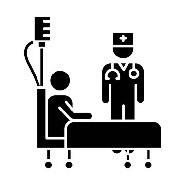 Sağlık sektörü sembolü. Klinik, hastane. Tıbbi yardım.