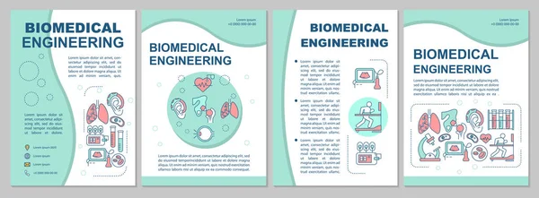 Biomedical engineering brochure template. Flyer, booklet, leafle — Stock Vector