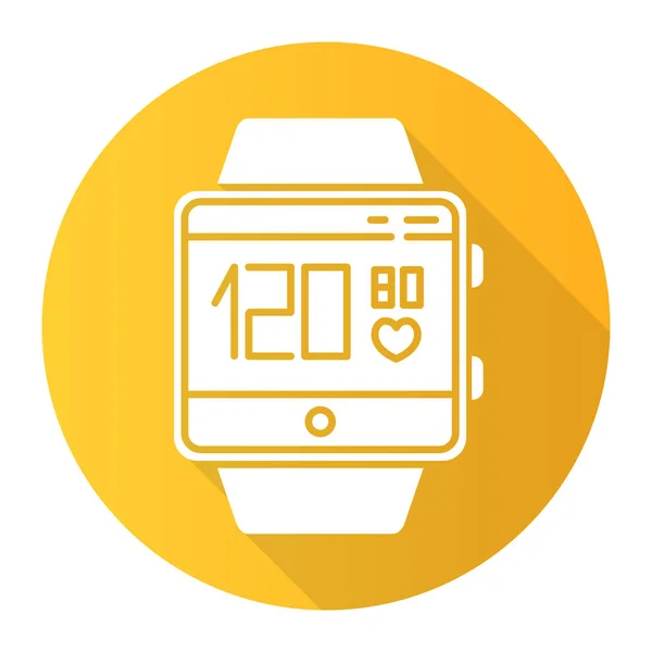 Presión arterial y frecuencia cardíaca seguimiento de la función smartwatch orang — Vector de stock