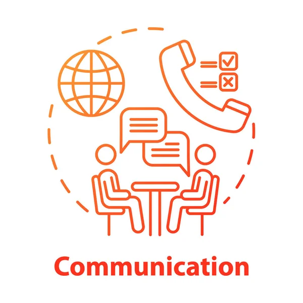 Kommunikációs koncepció ikon. Párbeszéd. Szakmai beszélgetés. — Stock Vector