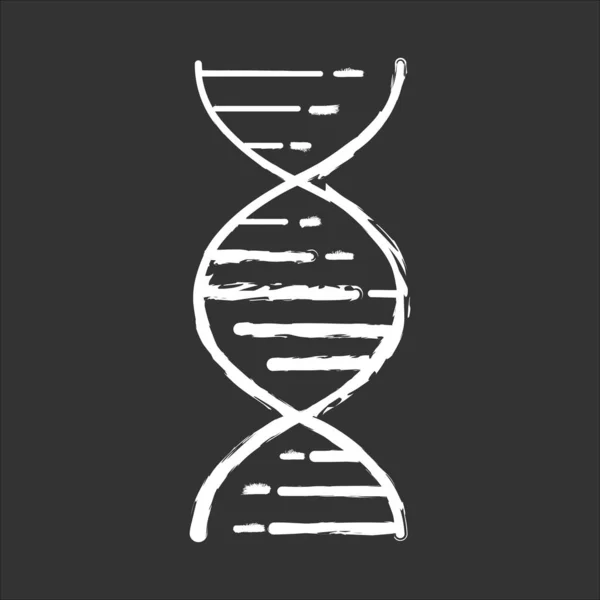 Dna Double Helix Kreide Icon Desoxyribonukleinsäure Nukleinsäurestruktur Spiralstränge Chromosom Molekularbiologie — Stockvektor