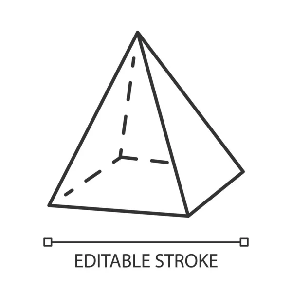 Icône Linéaire Pyramidale Figure Géométrique Modèle Géométrique Forme Abstraite Forme — Image vectorielle