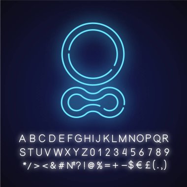  Güvenli seks neon ikon vektör çizimi 