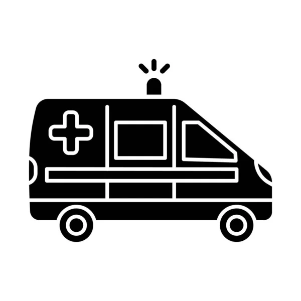 Acil Tıbbi Bakım Sembolü Ambulans Çağırın Acil Taşıma Yardım Kaza — Stok Vektör