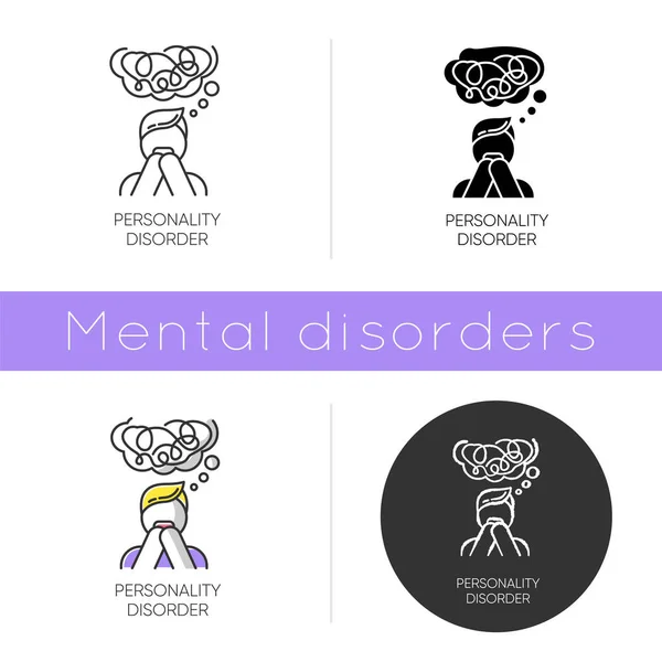 Personality Disorder Icon Maladaptive Behaviour Deviation Mental Health Issue Anxiety — 스톡 벡터