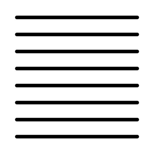 Lignes Parallèles Glyphe Icône Des Touches Noires Droites Rayures Monochromes — Image vectorielle