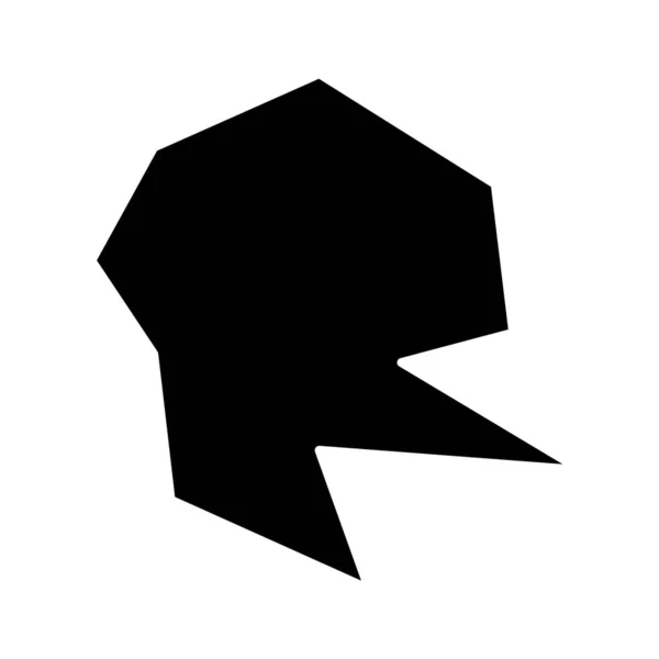 Figure Géométrique Glyphe Icône Elément Décoratif Forme Abstraite Forme Solide — Image vectorielle