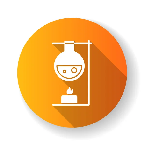 Bunsen Quemador Icono Glifo Negro Instrumento Laboratorio Calefacción