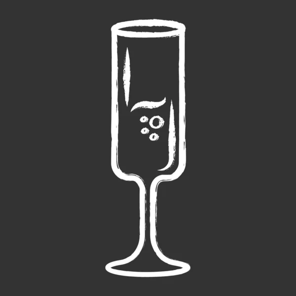 Ikona Skleněné Šumivé Víno Fort Vinglassu Šampaňské Skleněné Zboží Alkohol — Stockový vektor
