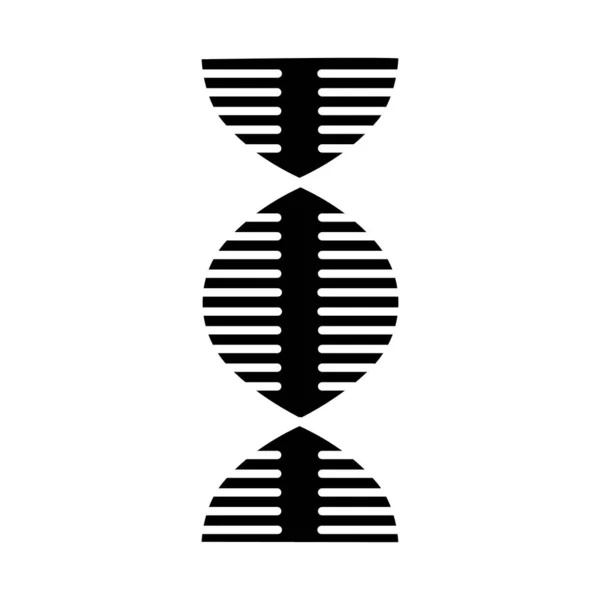 Dna Spiralglyphen Symbol Desoxyribonukleinsäure Nukleinsäurehelix Chromosom Molekularbiologie Genetischer Code Genom — Stockvektor