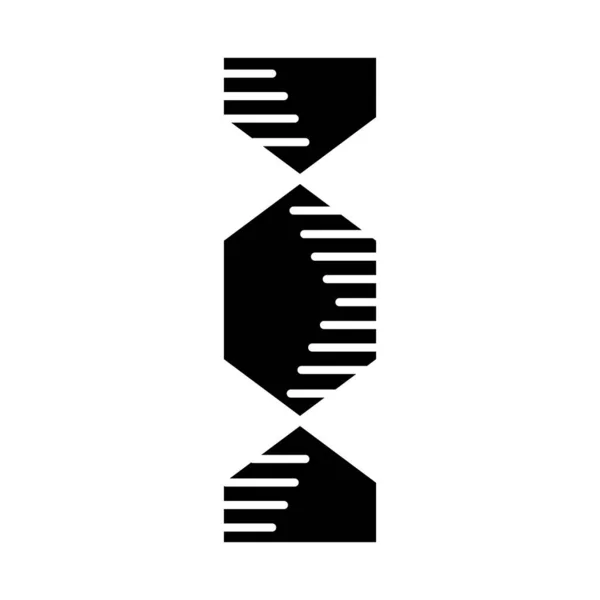 Hexagonales Dna Helix Glyph Icon Desoxyribonukleinsäure Nukleinsäurestruktur Chromosom Molekularbiologie Genetischer — Stockvektor